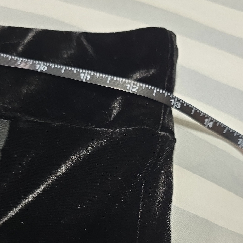 Midnight Hour Black Velvet Pants with Grommet Accents - Picture 4 of 6